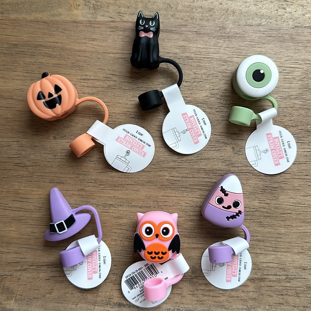 Target Bullseye Playground Halloween Silicone Straw Covers - 6